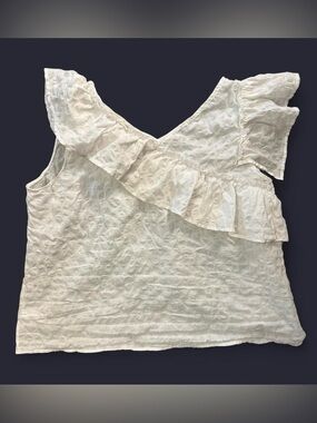 a new day White Ruffled One-Shoulder Camisole